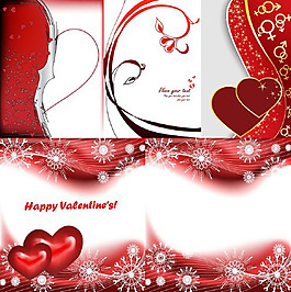 桃心情人节矢量素材