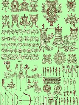 剪纸花纹素材图片