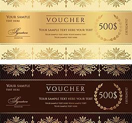 欧式花纹 现金券图片