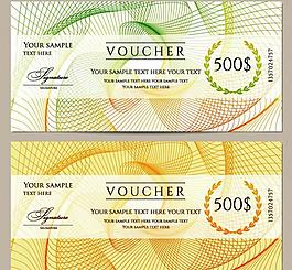 欧式花纹 现金券图片