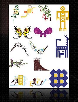 动物 植物 花纹底纹图片