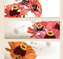 梦幻花纹花朵横幅图片