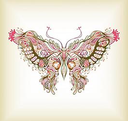 蝴蝶花纹矢量素材图片