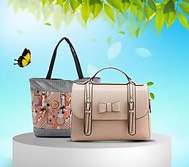 女包春天背景 夏天背景图片