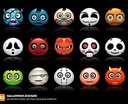 万圣节鬼头手机图标素材