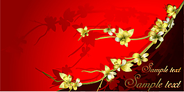 素雅花卉卡片模板矢量素材