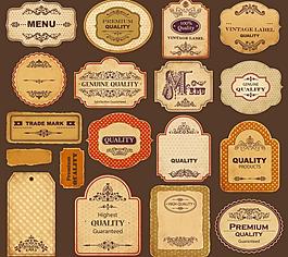 怀旧标签贴纸图片