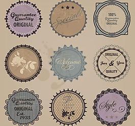 怀旧质量徽章标签图片