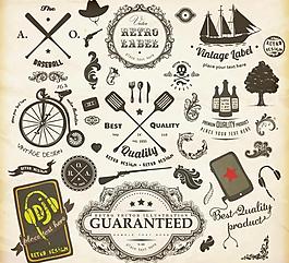 怀旧标签贴纸图片