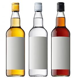 空白标签的酒瓶图片