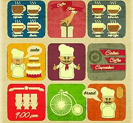 复古西餐海报标签图片