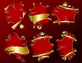 金色丝带皇冠标签图片