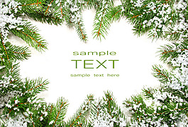 松针叶圣诞节卡片背景图