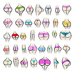 女性臀部图标图片