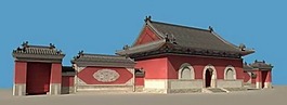 寺院大门模型