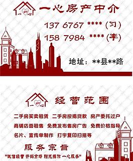 房产中介名片图片