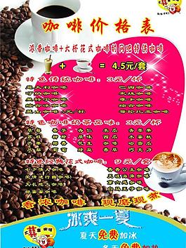 咖啡菜单图片
