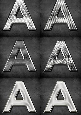 金属字 字母特效图片
