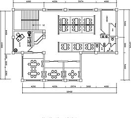 北海道居酒屋整体cad图图片