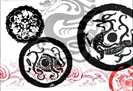 古代瓦当 精美ps笔刷图片