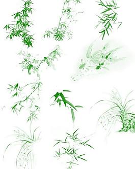 竹子笔刷图片