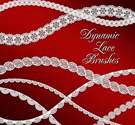白色蕾丝花边笔刷图片