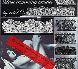 白色蕾丝花边笔刷图片