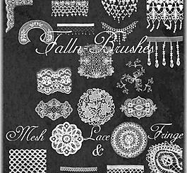 白色蕾丝花边笔刷图片