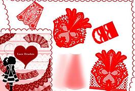 韩国漂亮笔刷剪纸图片