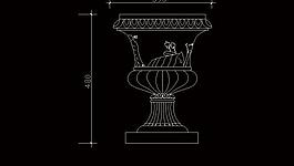 欧式构造 花盆图片