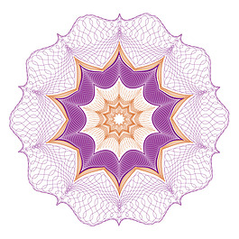 花型防伪底纹矢量图