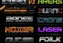 game styles v1 精品ps游戏字体样式图片