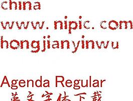 agendaregular英文字体图片