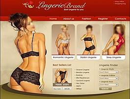 品牌内衣网站模板图片