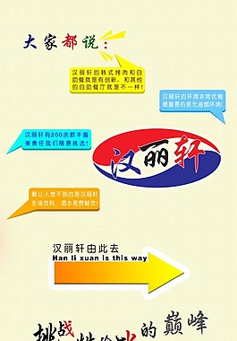 汉丽轩韩国自助烤肉连锁店宣传x展架