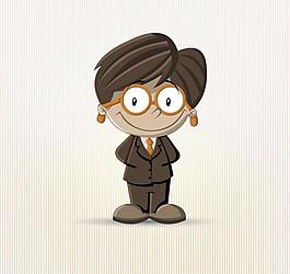 带眼镜的老师图片