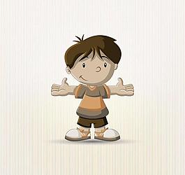 张开双手的男孩图片