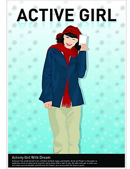 卡通人物插画矢量素材