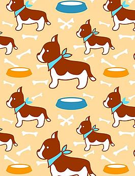 卡通背景 小狗背景图片