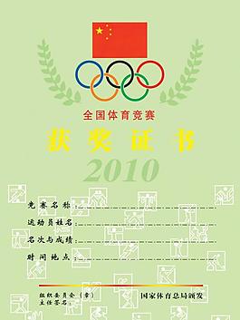 获奖证书图片