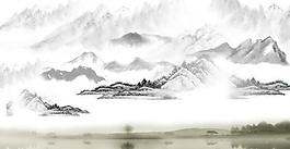 水墨山图片