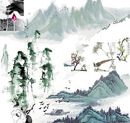 水墨山图片