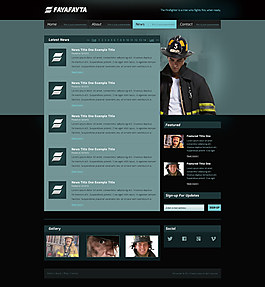 经典国外消防网站PSD素材