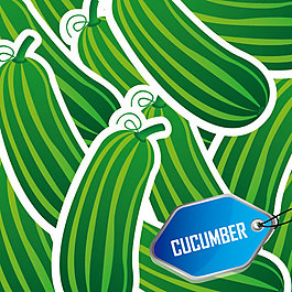 卡通蔬菜背景03—矢量素材