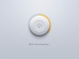 旋转按钮psd分层素材