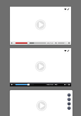 视频播放器—psd分层素材