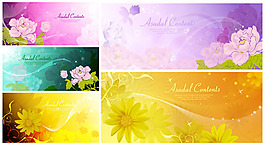 梦幻花朵矢量素材-3