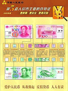 第五套人民币防伪标记图片