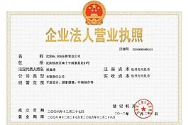 企业法人营业执照模版图片