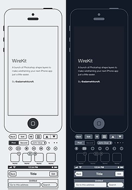 IPHONE线框PSD工具包